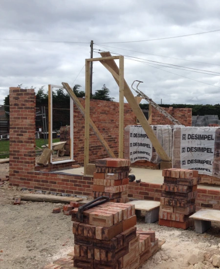 new build extension footings in suffolk